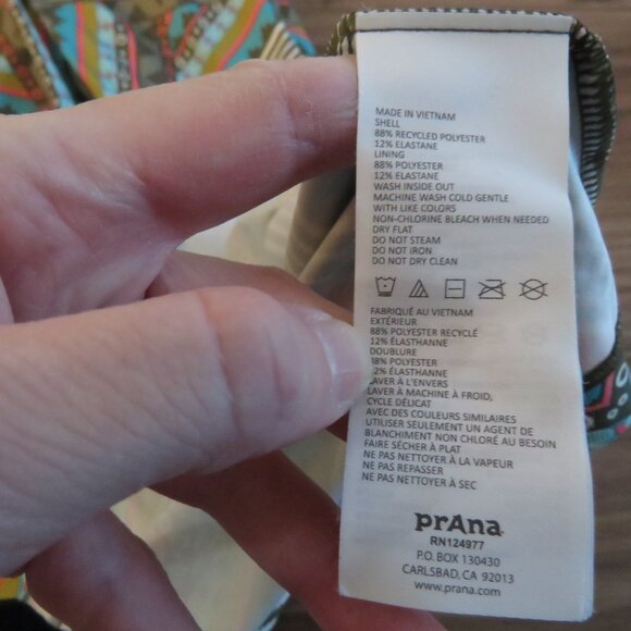 PRANA Ariel Athleisure Dress in Green Taos Southwestern Aztec Pickleball Sz XS - Picture 13 of 13